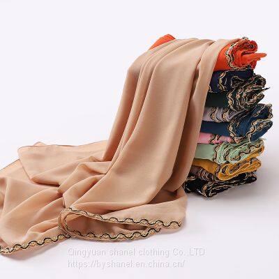 Solid Color Easy Style Good Drapes Hijab