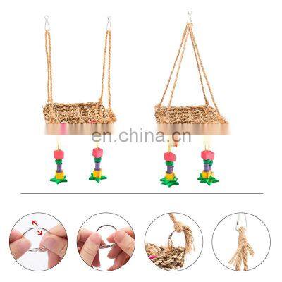 Branded Hanging Cage Chewing Animals Singing Wood Foraging Flying Birds Toy photo-2