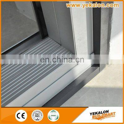Professional Manufacturer Prefabricated Pivot Shed Door Storefront Alloy Frame Screen Glass Aluminum Sliding Door With Lattice photo-2
