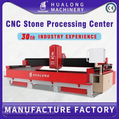 Hualong machinery HLCNC-3319 Automatic stone countertop edge profiling and polishing machine CNC 3 Axis Stone Processing Center