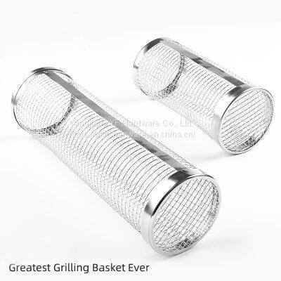 Kitchen Accessories Home and Kitchen Gadgets Rotisserie Basket Bbq Grilling Accessories Outdoor Camp Round Bbq Grill Basket photo-2