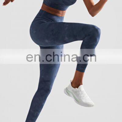 Custom Logo Adjustable Shoulder Strap Yoga Bra Match High Waist Leggings Print Set Women Workout Sports Gym Outfit Clothing photo-4
