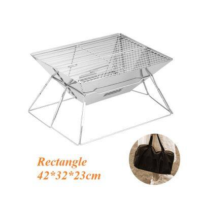 Outdoor Stainless Steel Folding Barbecue Grill photo-3