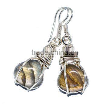 LABRADORITE 925 STERLING SILVER EARRINGS ,925 STERLING SILVER JEWELRY WHOLE SALE,JEWELRY EXPORTER EARRNGS