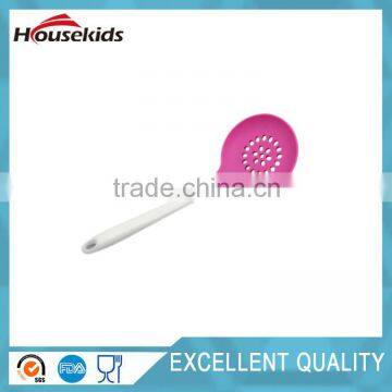 Silicone Ladle Slotted Skimmer Colander Strainer Spoon Kitchen Cooking Utensil