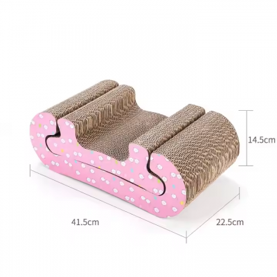 MEOW LOVE 2 Sets of Cat Corrugated Cardboard Multi-Shape Design With Catnip Combination No Scraps Can Be Customized Patterns photo-2