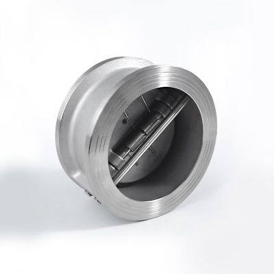 3in CF8 Stainless Steel High Temperature Wafer Butterfly Check Valve Spring Dual Plate Non-Return Valve photo-3