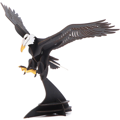 Персонализированный дизайн трехмерного паззла из картона в виде орла. Самостоятельный сборка модели птицы или животного для магазинов подарков, канцелярских товаров и игрушек.