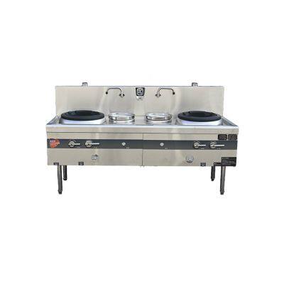 Economic Premix Cast Iron Series Natural Gas Double Wok & Double Warm Stove