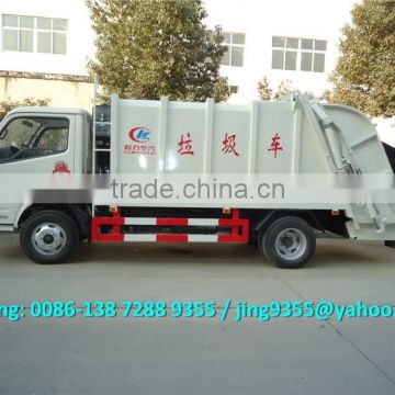 DFAC S3300 small garbage truck capacity 4-5 ton compression garbage truck on sale in South America