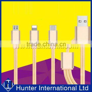 Factory Price 3 in 1 Braid USB 31 Type C Cable