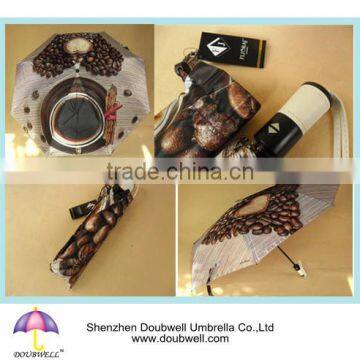 Best selling Russia market artwork printed umbrella auto open