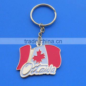 Canada flag design Custom Logo promotional keychain