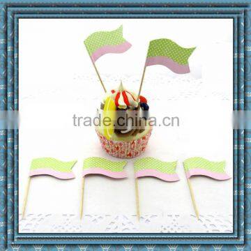 Paper flags with stick