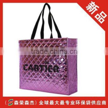 2012 popular shopping bag striped shopping bag