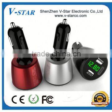 2015 Hot Selling Portable Dual USB Car Charger, multi port usb chargers