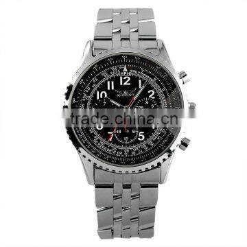 New Gents Self-Wind Up Mechanical Black Watch WM144