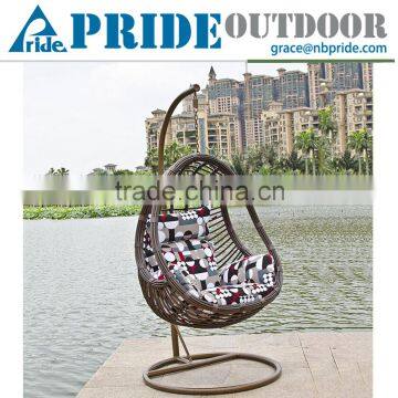 Rattan Outdoor Steel Garden Swing Chair Cover Outdoor Single Seat Swing Chair