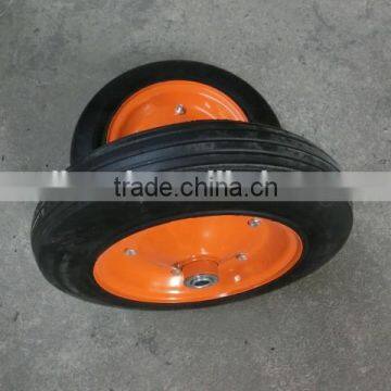 14" Solid Rubber Wheel for Wheelbarrow photo-2