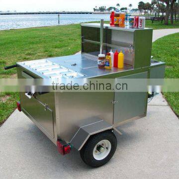 2015 Mobile Hot Dog Snack sale food cart HD-120 crepe cart hot dog trailer China made