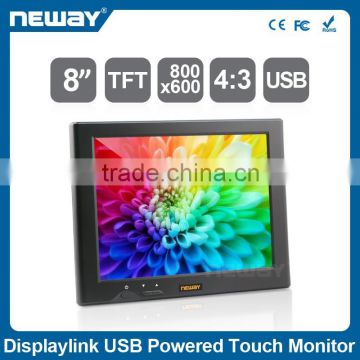 8" USB Touch Monitor with 2 Built-in Speakers