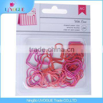 Eco-Friendly Office School Supply Factory Produced Different Heart Shape Paper Clips in Blister Card photo-2
