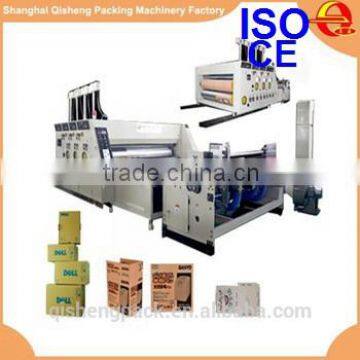 Automatic paper feeding corrugated carton box printing and die cutting machine