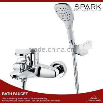 Wall mounted brass taps rain spout shower set faucet mixer ware