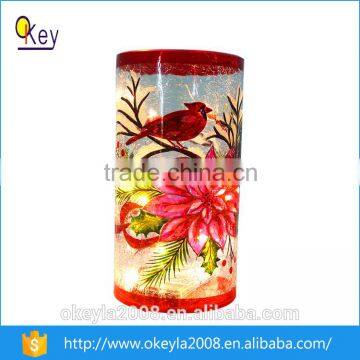 2016 home decoration elegant wireless different types cracked glass vase for centerpiece