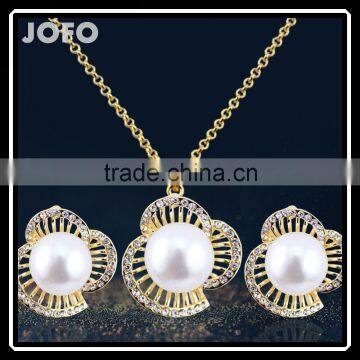 Latest Fashion Handsome Flower Necklace/Earrings Sets For Girl