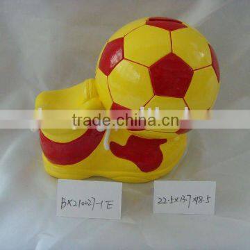 Ceramic football money bank