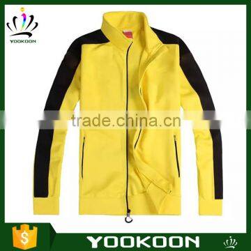 OEM NO MOQ Custom Yellow Sports Jacket Varsity Jackets For Men embroidered bomber jacket