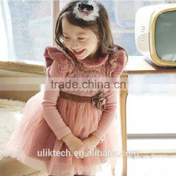 korean children dress for winter lace dress for girls dress for 2-8 years girls