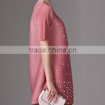 Long Sleeve T-shirt Dress Lycra Spandex Dresses Loose Fitting Dress photo-4