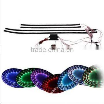 Waterproof 36"x2 24"x2 7 Color RGB Wireless Remote Car Vehicle Underbody LED Glow Strip Light