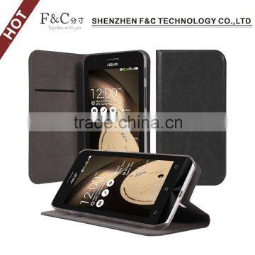 2015 ultra slim hot press wallet leather stand case for ASUS Zenfone C