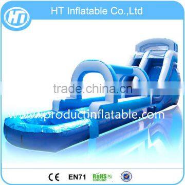Blue Long Commercial Cheap Inflatable Water Slides For Sale With High Quality