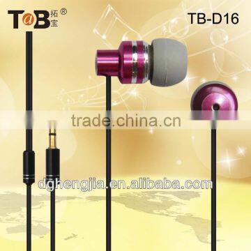 2014 product new metal earphones mp4 mp3 in-ear earbuds headphones for mobile phone china supplier free samples