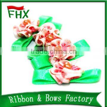 wholesale handmade satin ribbon flowers making for sale