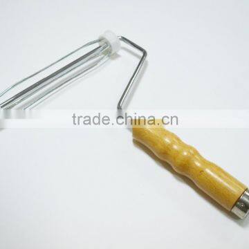 paint roller cage frame with wooden handle