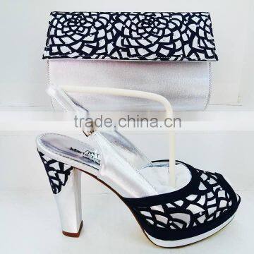 high heels summer sandal and purse bags set italian women shoes and bag to match