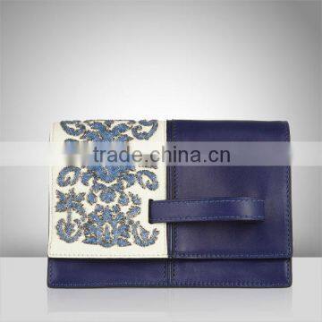 S145 2014 Navy PU evening bag, synthetic leather clutch handbag for women