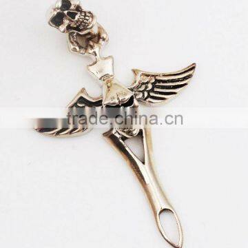 Dilligent Design "Skull, Sword&Wing" 925 Sterling Silver Charm from Yiwu, China