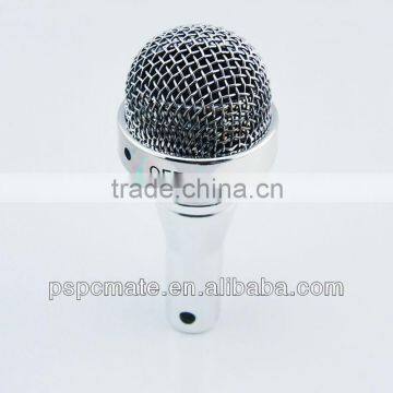 mic shape portable mini speaker/Silver mic speaker