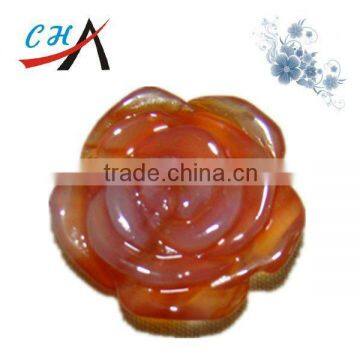 Fashion Gemtone Rose Quartz Rose Shape Garment Button