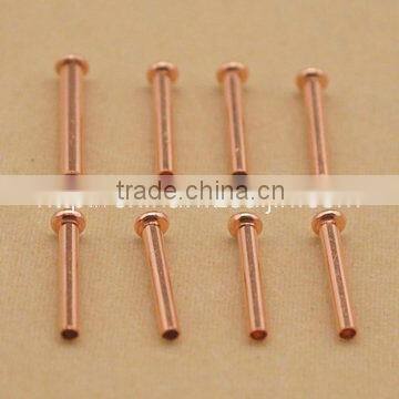 ISO9001 approved high quality Copper Semi-tubular Rivets/ hollow rivets