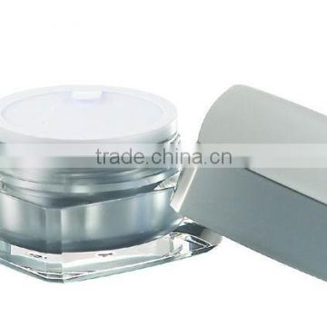 Square Shape Acrylic Cosmetic Jar