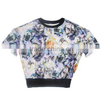 Hot Sale Long Sleeves Floral Ladies Pullover