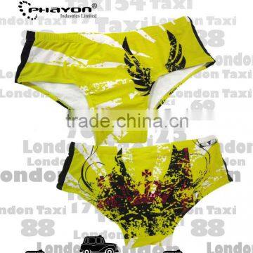 PRINT YELLOW BOY'S SWIM TRUNK