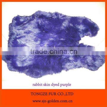 Fashion Dyed Color Real Rabbit Fur Skin photo-3
